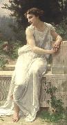 Guillaume Seignac Jeune femme de Pompei sur une terrasse. painting